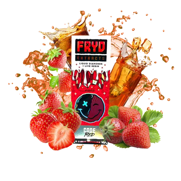 Fryd Code Red 2g Disposable Vape – Strawberry Soda Hybrid with Live Resin and Liquid Diamonds