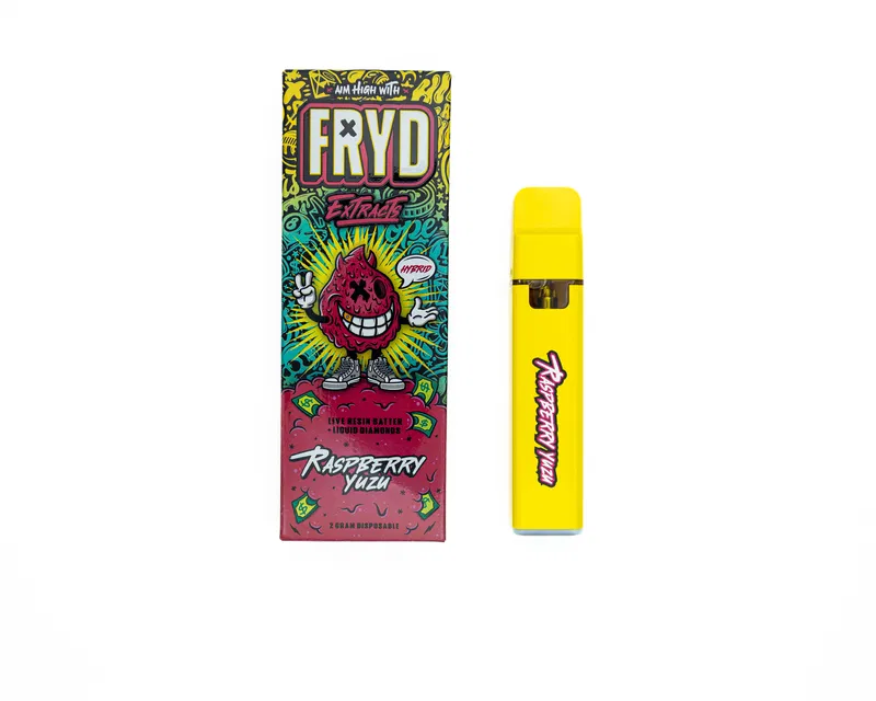 Fryd Extracts Raspberry Yuzu Disposable Vape with 2000MG Live Resin and Liquid Diamonds
