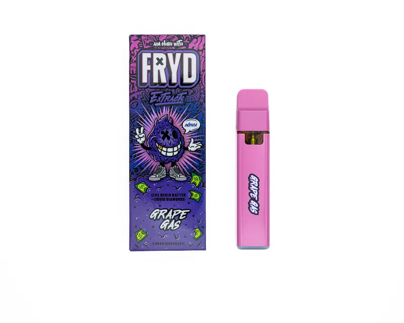 Fryd Grape Gas 2g Live Resin Disposable Vape – Indica Strain with Bold Grape Flavor