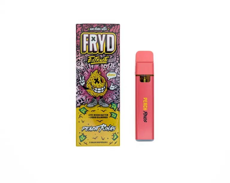 Fryd Peach Rings 2g Disposable Vape – Juicy Peach Candy Flavor with Live Resin Diamonds
