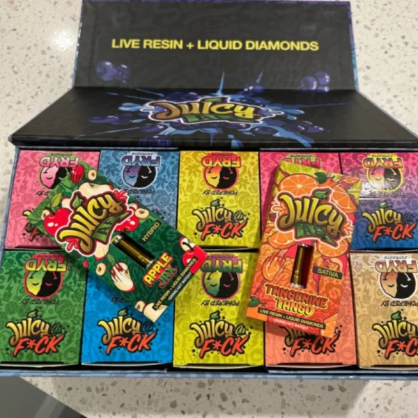 Juicy AF x Fryd Vape Cart Box – Mixed Flavors with Live Resin and Liquid Diamonds